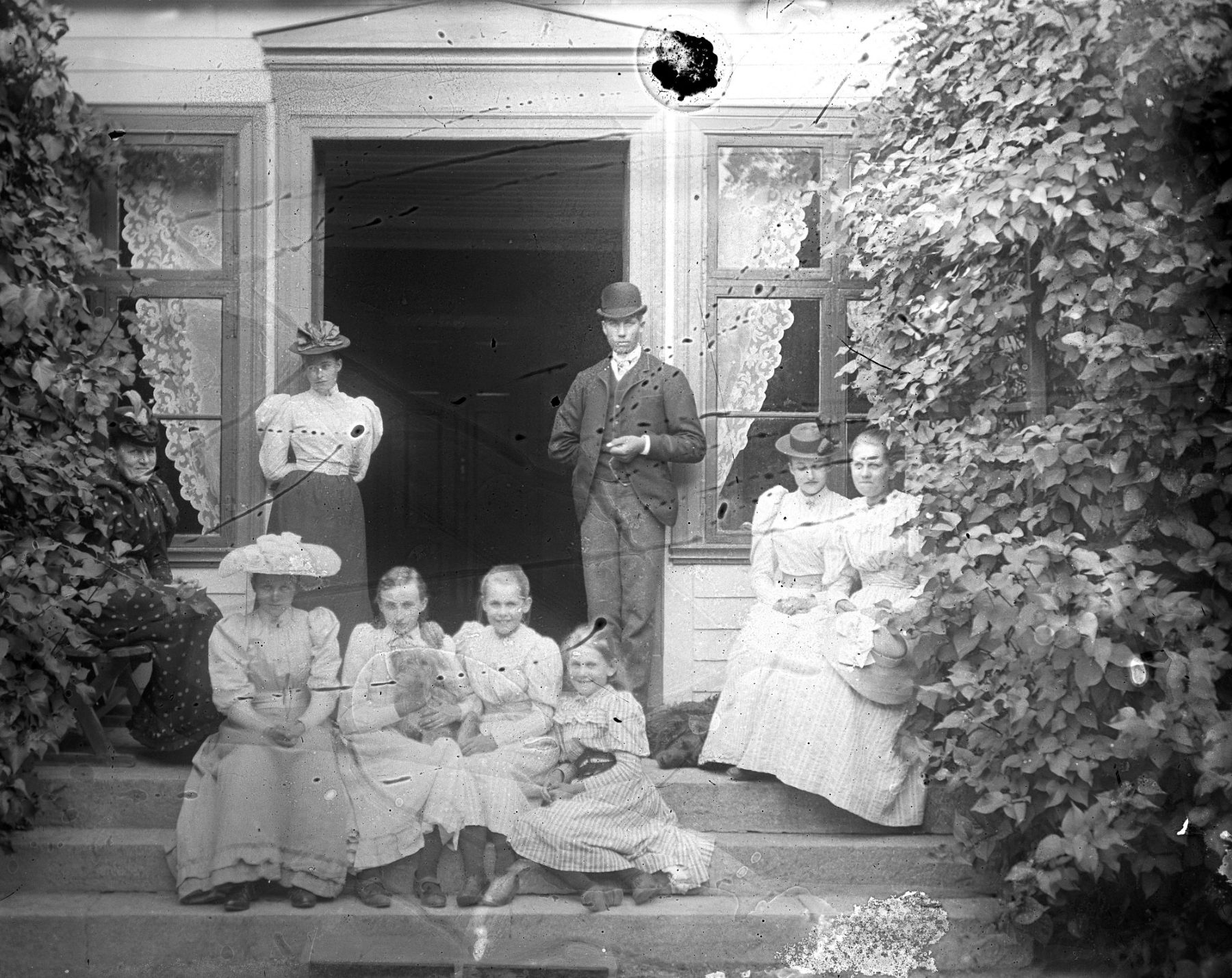 A party on the steps