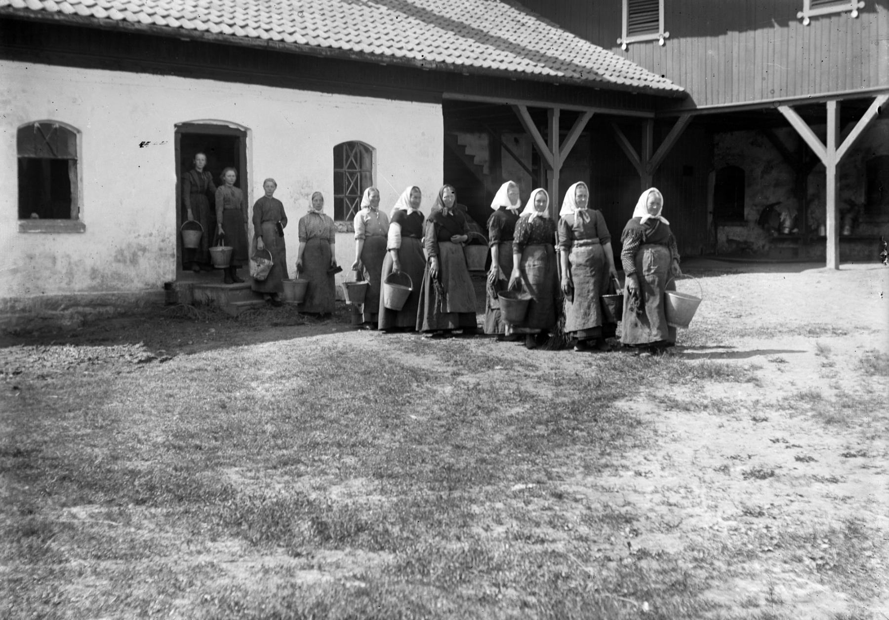 The dairymaids after washing the byre