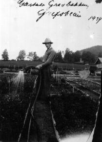Gardener Gravbakken in the nursery