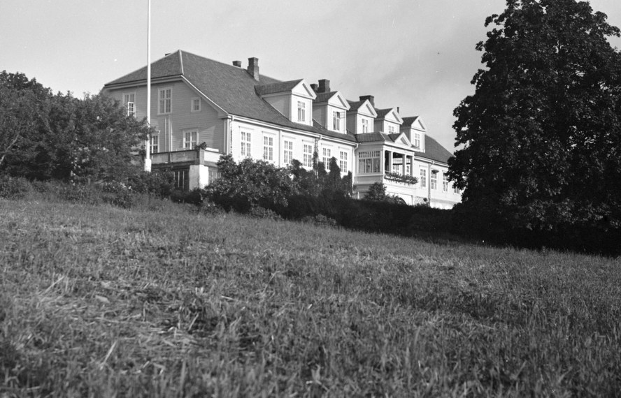 The main house seen from the lawn