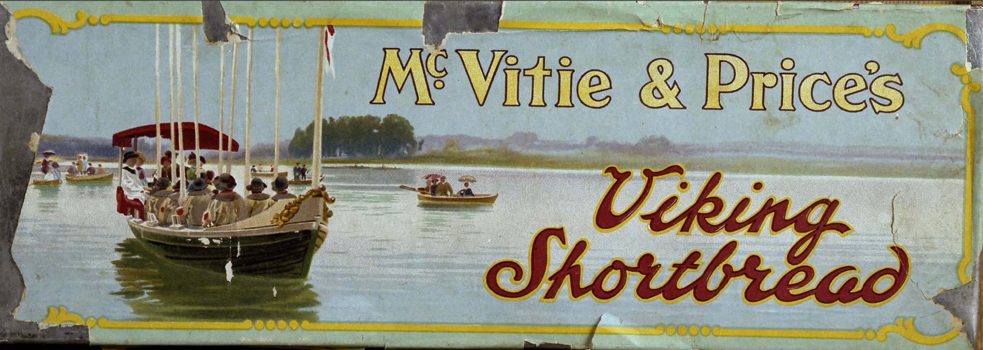 Lokket på kjeksboksen fra McVitie & Price's, Viking Shortbread