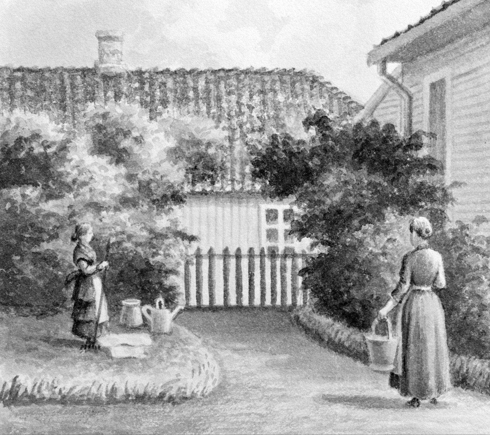 Two women in the garden
