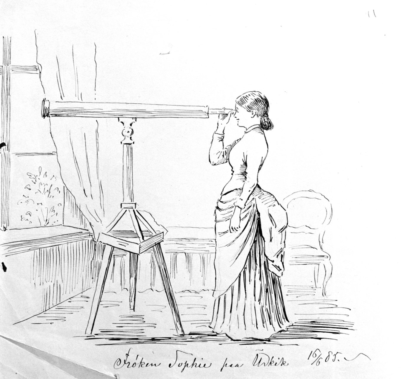 Woman at a telescope