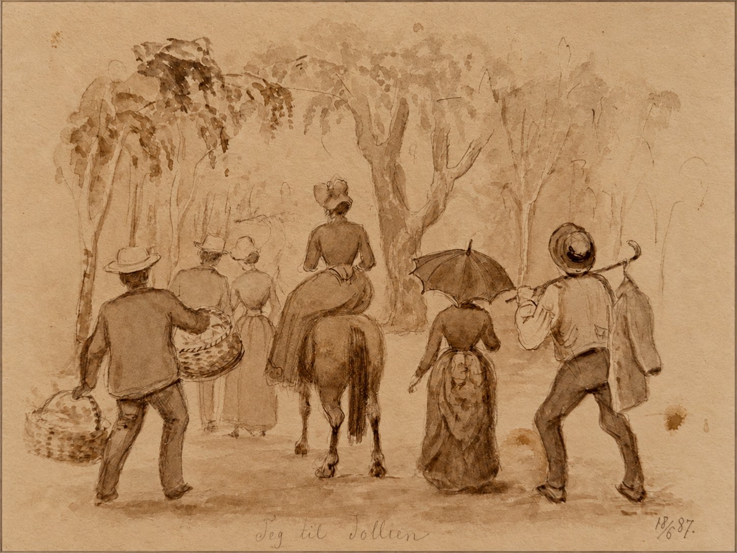 A party on its way through the woods