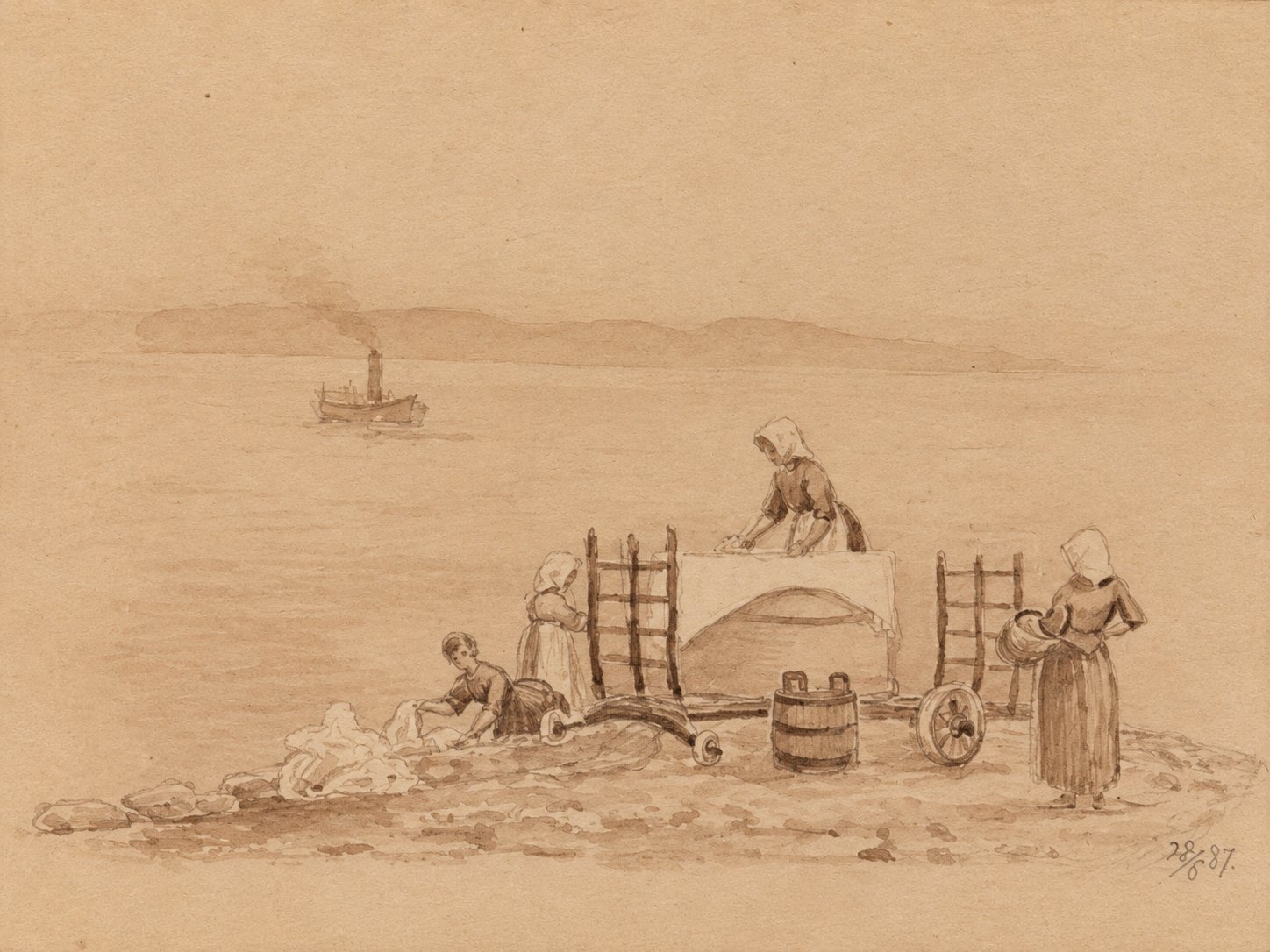Washing clothes by Mjøsa
