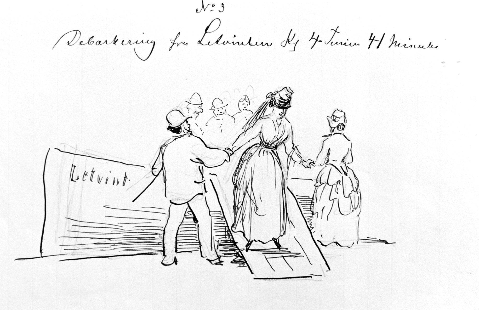 Arrival by the boat “Letvint”