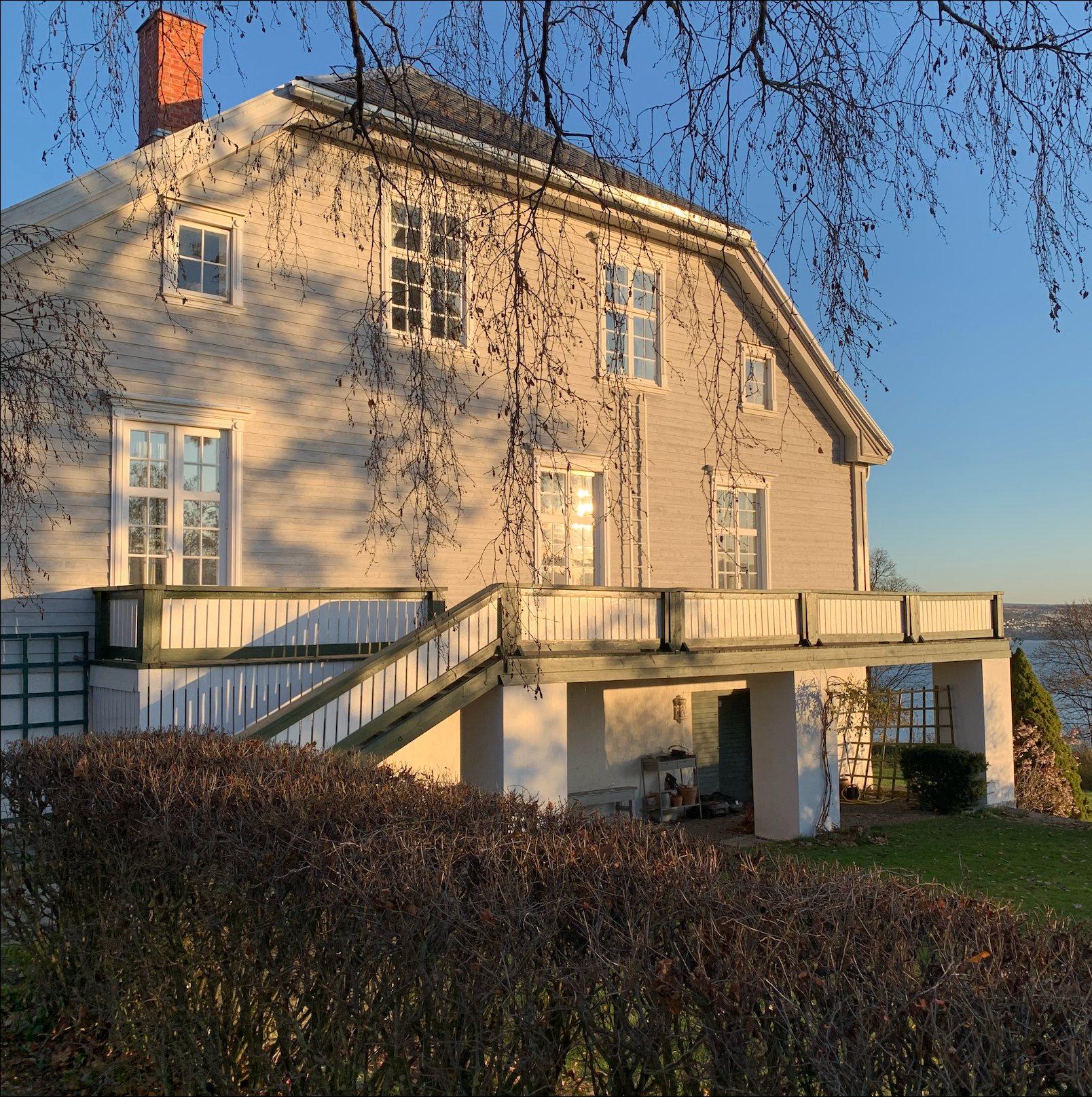 The main house in low sunlight
